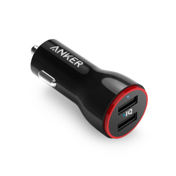 Anker A2310 PowerDrive 2 24W Dual USB Car Charger for Apple iPhone, Apple iPad, Samsung Galaxy, Samsung Note, LG, Nexus, HTC and More - Black