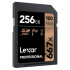 Lexar 667X Professional 256GB U3 V30  SDXC™ UHS-I Memory Cards (up to 100MB/s read, Write 90MB/s)