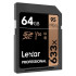 Lexar 633X Professional 64GB V30 U3 SDHC™/SDXC™ UHS-I Memory Cards (up to 95MB/s read, Write 45MB/s)