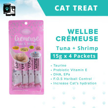 Wellbe Cat Treat - Tuna & Shrimp 15gms x 4 sac.