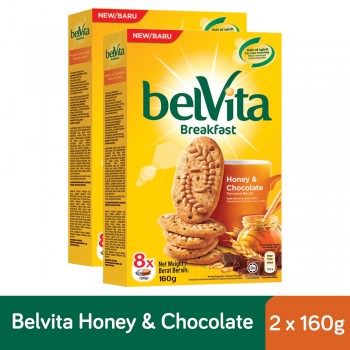 Belvita Breakfast Honey & Chocolate Biscuits (160g x 2)