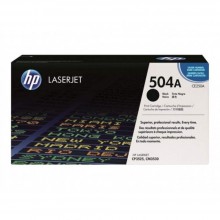 HP 504A Black LaserJet Toner Cartridge (CE250A)