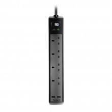 Targus Smart Surge 4 with 2 USB Ports Protector - Black